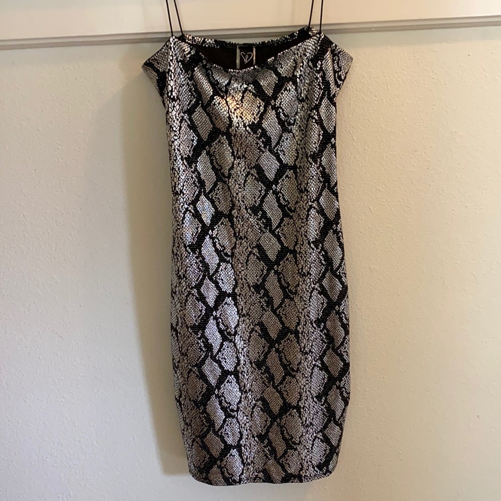 Snake skin mini dress